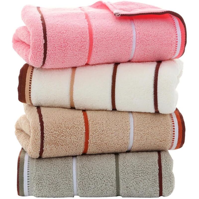 Ensembles de serviettes à main en coton à anneaux 4X, drap de bain de luxe pour la maison, la piscine et la salle de sport.