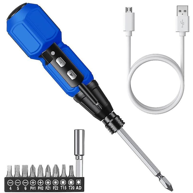 Fei Yu - Ensembles de tournevis électriques, kit d'outils de réparation automatique à domicile, tournevis motorisé avec lumières led et