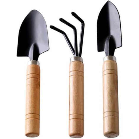 Ensembles d'outils de Jardin, Outils Succulents Ensemble Mini-Outils de Jardin Outils à pellerie Rake Spade Bonsi Care Tools Kit pour Les semis Soil 3PC