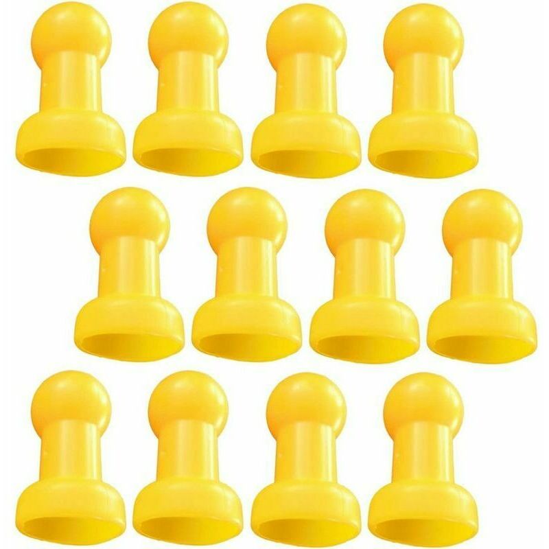 Ensoleille - 12 x Bouchons de Trampoline Capuchons de Poteau Accessoires de Trampoline 8x5cm Jaune