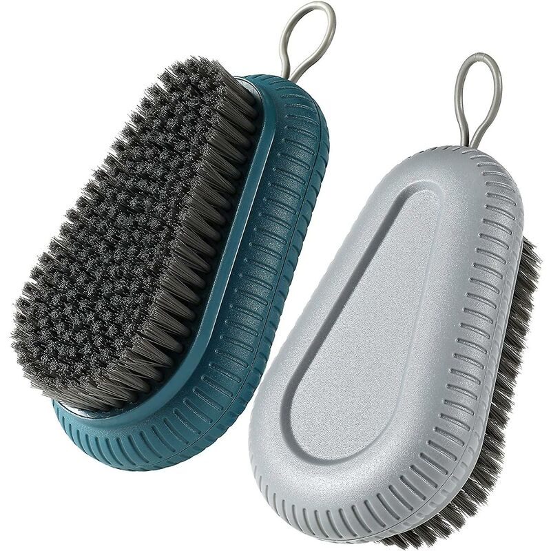 2 pièces Brosses à récurer Multi-usage Heavy Duty Scrub Brush Soft Scrubbing Brush Set pour lessive Vêtements Chaussures, Salle de
