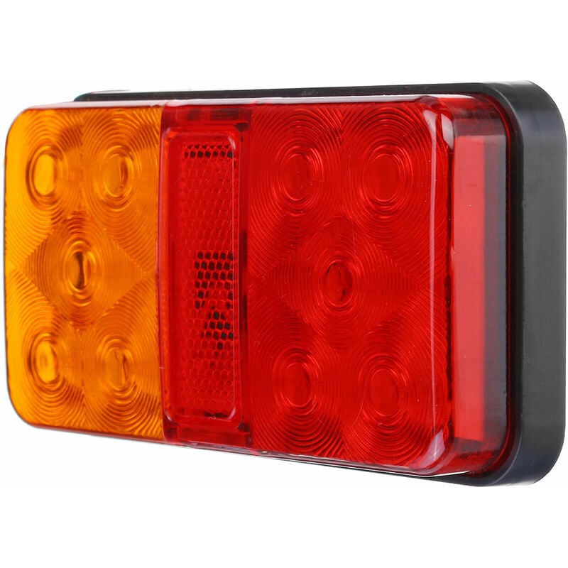 Ensoleille - 2X 10 led indicateur d'arrêt arrière feux arrière remorque camion camion caravane van 12-80V 12V 10LED