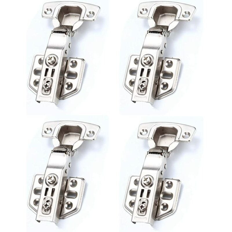 Ensoleille - 4 pcs Charnière de Porte Armoire, Charnières de Porte de Placard de Cuisine, Charnieres avec Amortisseur Hydraulique Fermeture