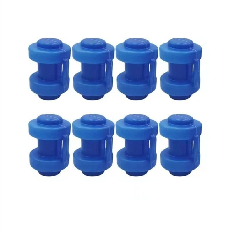 8 pièces 2.58 CM couvercle de tube de trampoline couvercle de colonne de tube en acier pour filet trampoline bleu