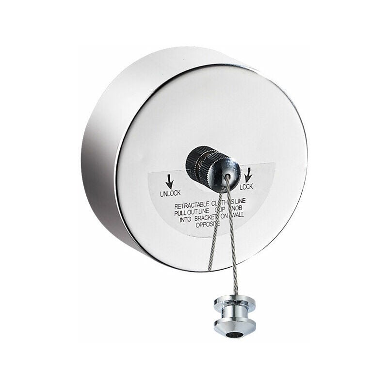 Ensoleille - Acier Inoxydable Rétractable Corde à Linge Rétractable Étendoir à Vetements Extensible 3,8m Séchoir à Linge Rétractable Intérieur