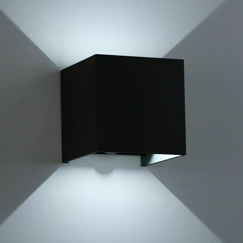 Applique murale extérieure détecteur de mouvement 12W éclairage mural led, IP65, capteur de lumière murale pour jardin/couloir/chemin, 6000K Blanc