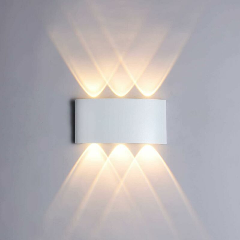 Applique Murale LED 6W, Lumière Blanc Chaud 3000K, Applique murale étanche IP65, Décorative Lumière pour Chambre Couloir Salon Escalier Hôtel Bar