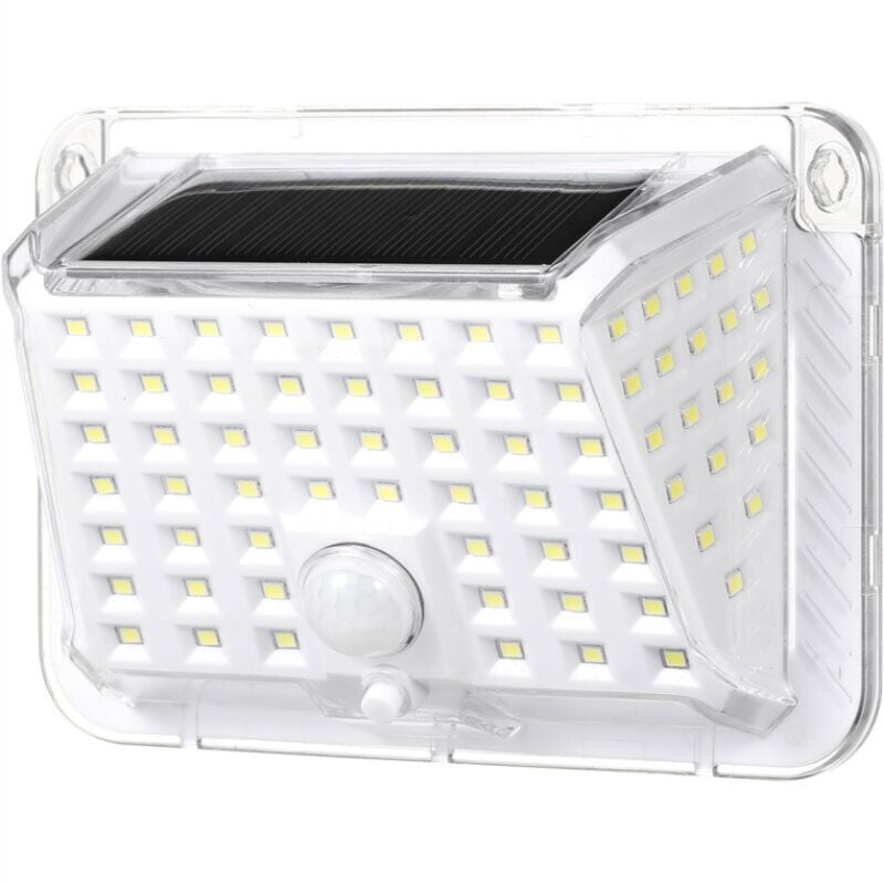 Applique solaire 90LEDs, éclairage extérieur à capteur de corps, 3 modes d'éclairage / contrôle sensible de la lumière / étanche IP65 / batterie