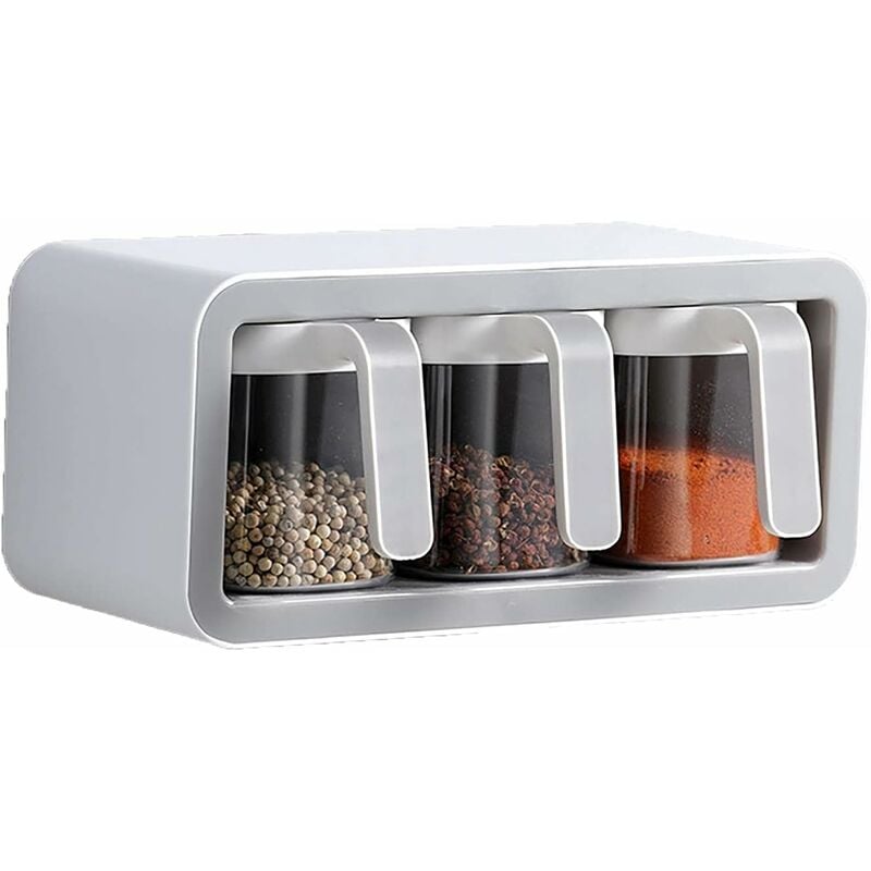 Assaisonnement Box, boîte à épices de Cuisine Murale, boîte à épices de Rangement à Plusieurs Compartiments, Convient pour la Cuisine à Domicile,