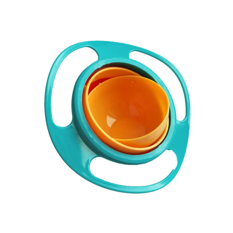 Bol gyroscopique, bol gyroscopique mignon rotatif à 360 degrés avec couvercle pour tout-petits bébés