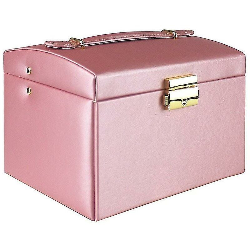 Boîte à bijoux, cuir artificiel - Rose