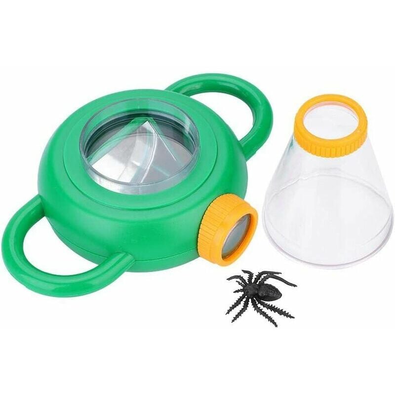 Ensoleille - Boîte Loupe à Insectes, Observateur Visionneuse de Bogues Portable avec Une Loupe 4X pour Jouet Éducatif pour Enfants en Plein Air