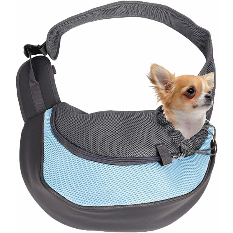Ensoleille - charpe pour chien, sac à bandoulière pour animal de compagnie, sac à bandoulière mains libres en maille respirante pour animal de