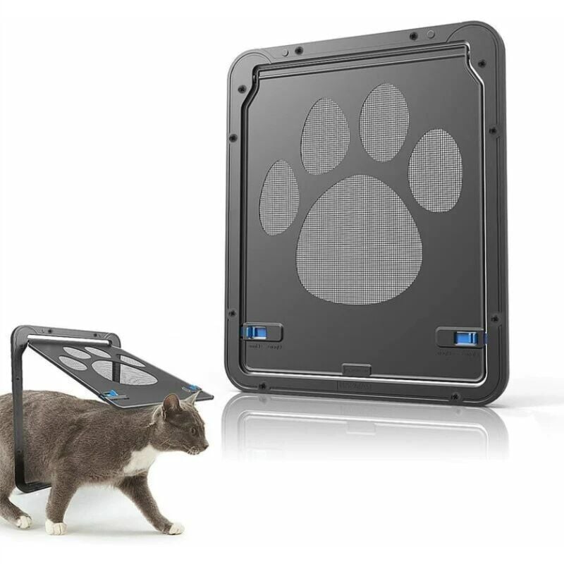 Chatiere pour Chien Chatieres pour Chat Facile à Installer Verrouillable Porte pour Animaux de Compagnie (29cm x 24cm)