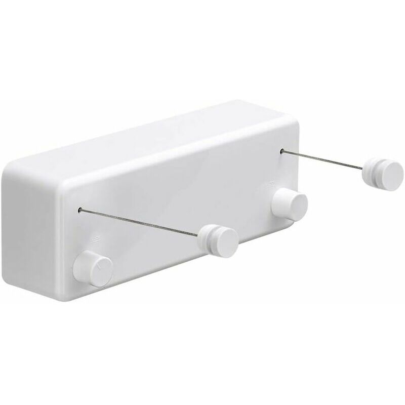 Kzq Corde à linge rétractable abs + Sèche-linge en aluminium avec double corde réglable en acier inoxydable style hôtel très résistant, méthode de