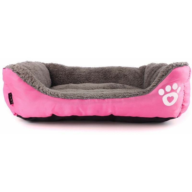 Coussin panier maison hiver chaud pour chien chat animaux rose