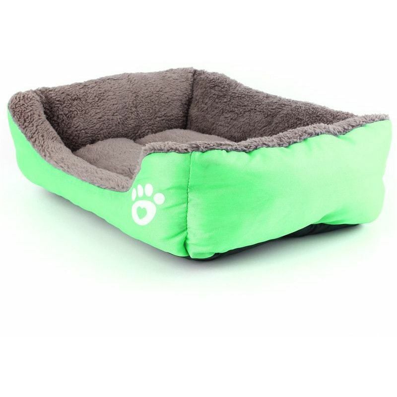 Coussin panier maison hiver chaud pour chien chat animaux vert