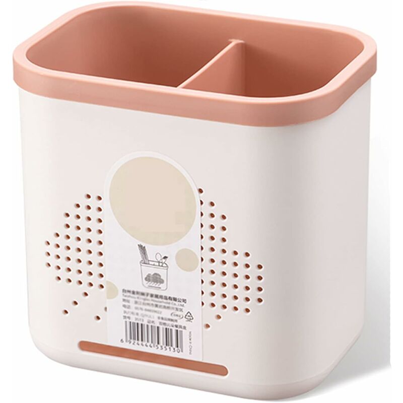 Ensoleille - Couverts Égouttoir en Plastique pour Ustensiles De Cuisine Cuillère Couteau Organisateur Titulaire Évier, Drainage Multifonctionnel