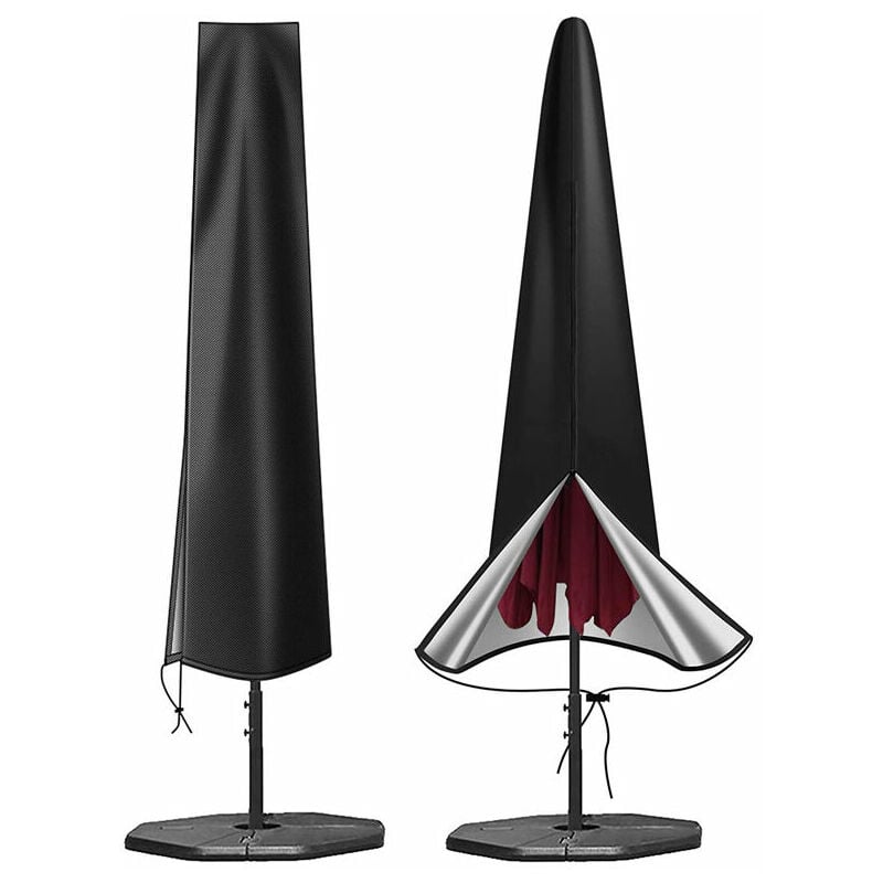 Ensoleille - Couverture de Parasol, Housse de Parasol Double Couche Imperméable Anti-UV Robuste en Tissu Oxford 210D Housse Protection pour Parasol