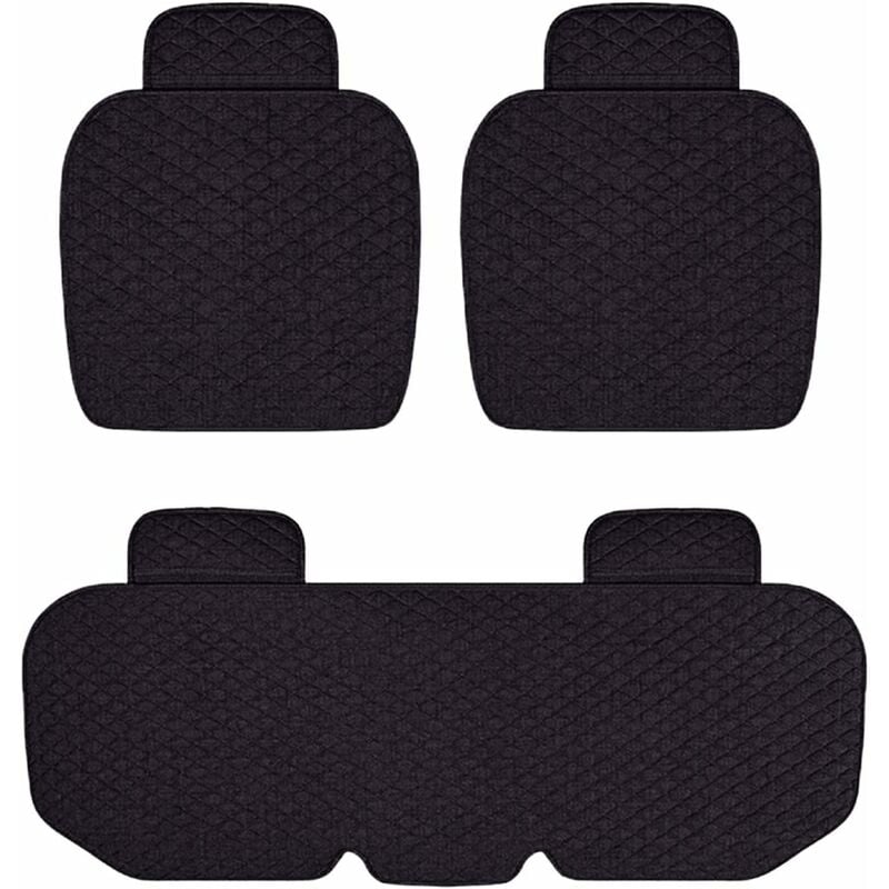 Ensoleille - Ensemble de 3 coussins de siège de voiture, antidérapants, respirants, coussins de siège de voiture, protecteurs de siège de voiture