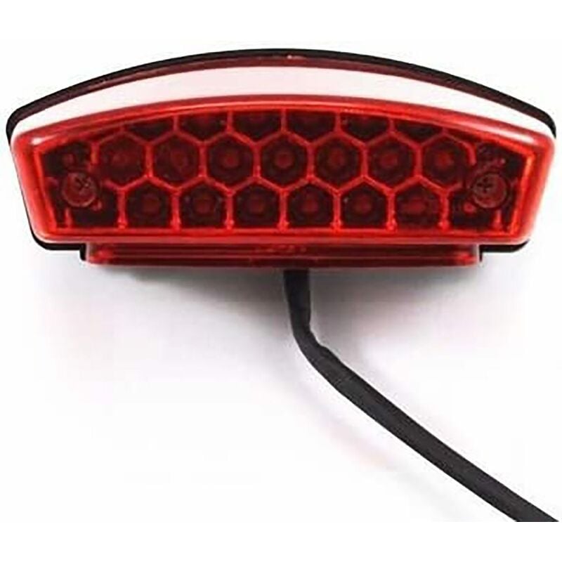 Ensoleille - Feu arrière de frein arrière à led pour moto (rouge)