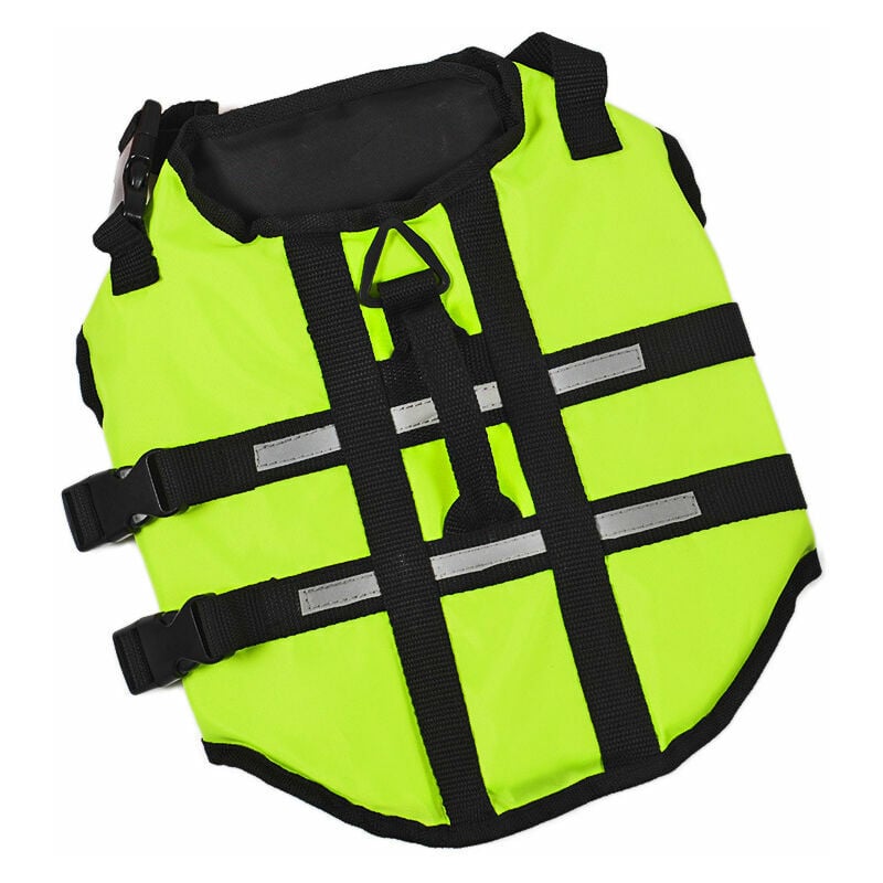 Ensoleille - Gilet de Sauvetage pour Chiens/Veste de Flottaison pour Chiens Gilet avec poignée supérieure et Sangles réfléchissantes/Veste Lifesaver