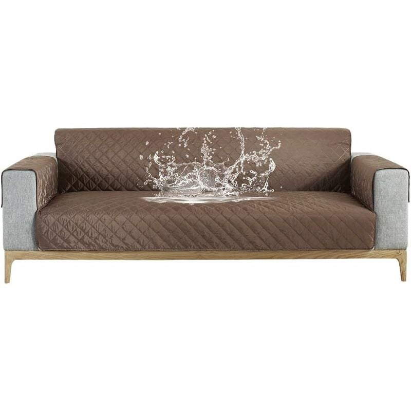 Ensoleille - Housse de canapé imperméable à l'eau, housse de canapé antidérapante, protection contre les animaux de compagnie, chat, chien, housse de