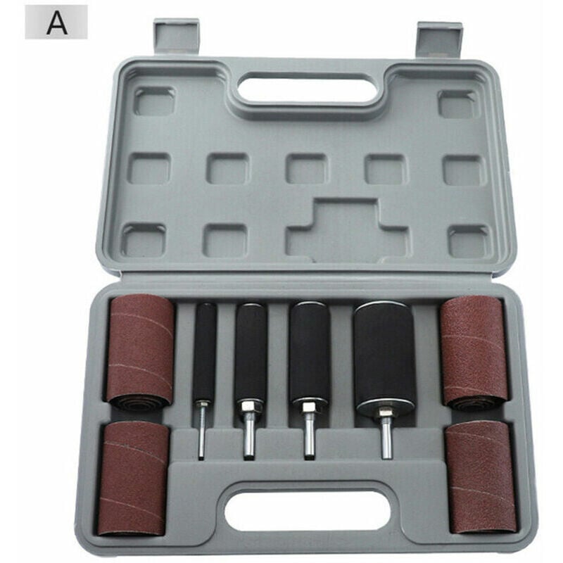 Ensoleille - Kit de tambour de ponçage pour manchons assortis pour le travail du bois et tambour en caoutchouc