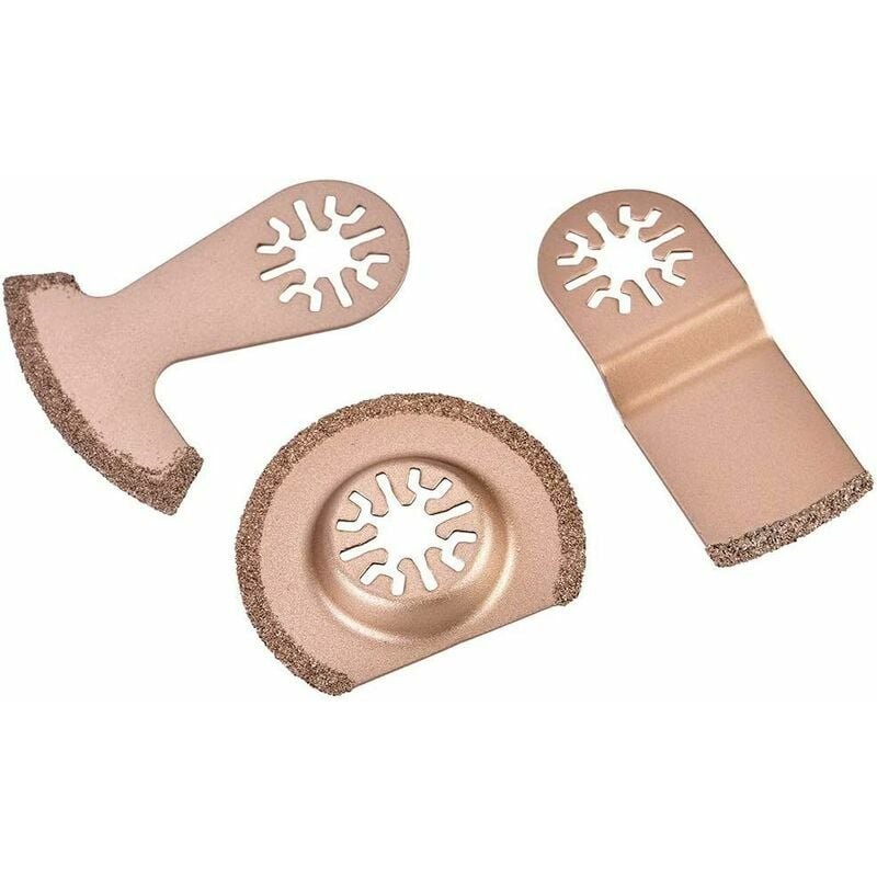 Ensoleille - Lames de Scie Oscillantes Ensemble de lames de scie pour carrelage multifonction 3Pcs pour Coupe General Multi Tool la coupe de carreaux