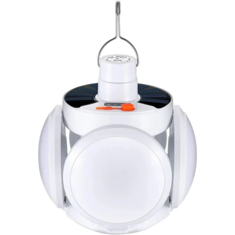 Lanterne de Camping Lampe Torche Camping Solaire Lanterne led Rechargeable Lanterne led Portable Lampe de Camping 6000 mAh avec Câble usb pour