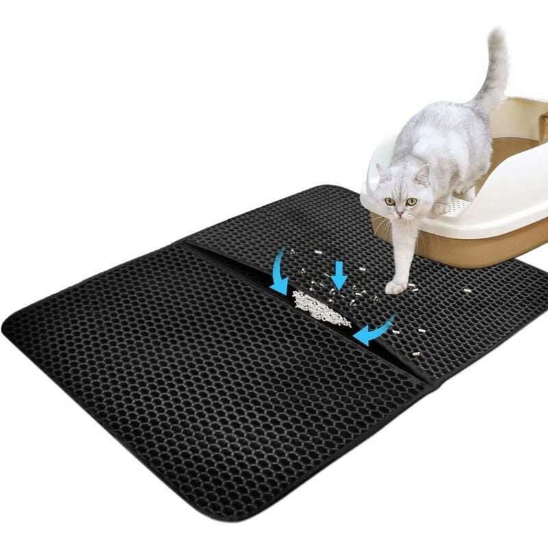 Ensoleille - Litière pour chat Litière pour chat Imperméable Pliable Double Couche Nid d'abeille Design l Taille Non toxique-Ensoleillé