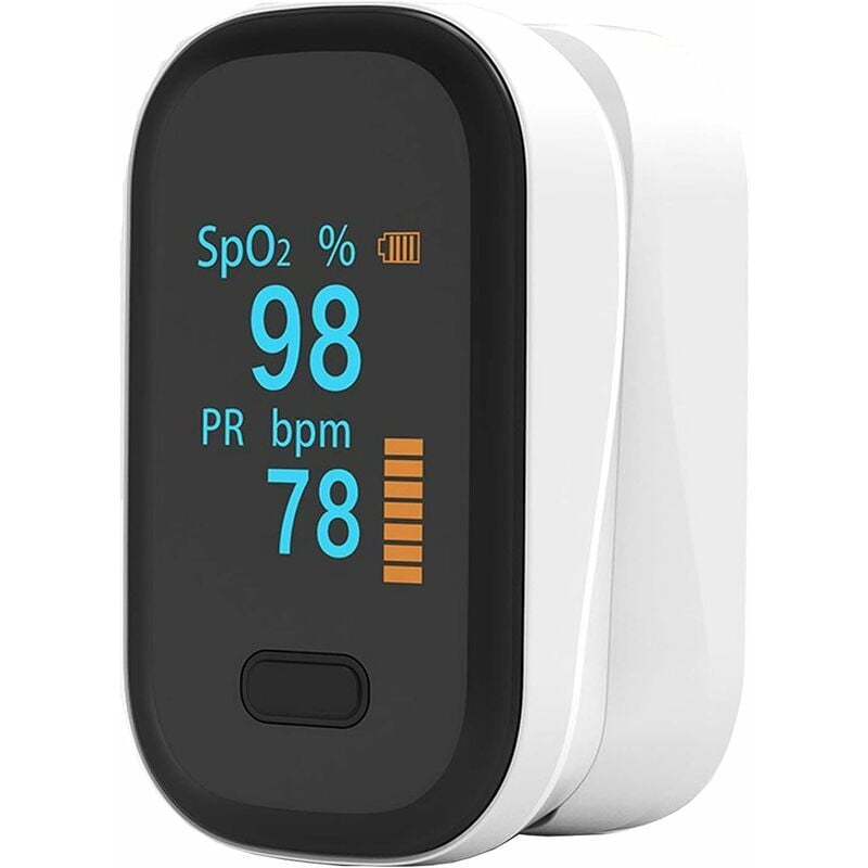 Ensoleille - L'oxymètre d'impulsion du Bout des Doigts, pour Le Moniteur de taux d'impulsion de la fréquence Cardiaque (Blanc)