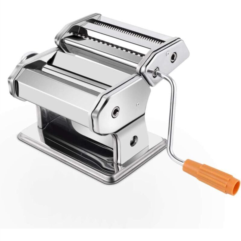 Machine à Ptes Manuelle, Largeur de Nouilles 2/4,5MM, Capable de Fixer sur Table, pour Spaghetti/Fettuccine/Ravioles/Lasagnes, 20,5 x 20,5 x 14 cm