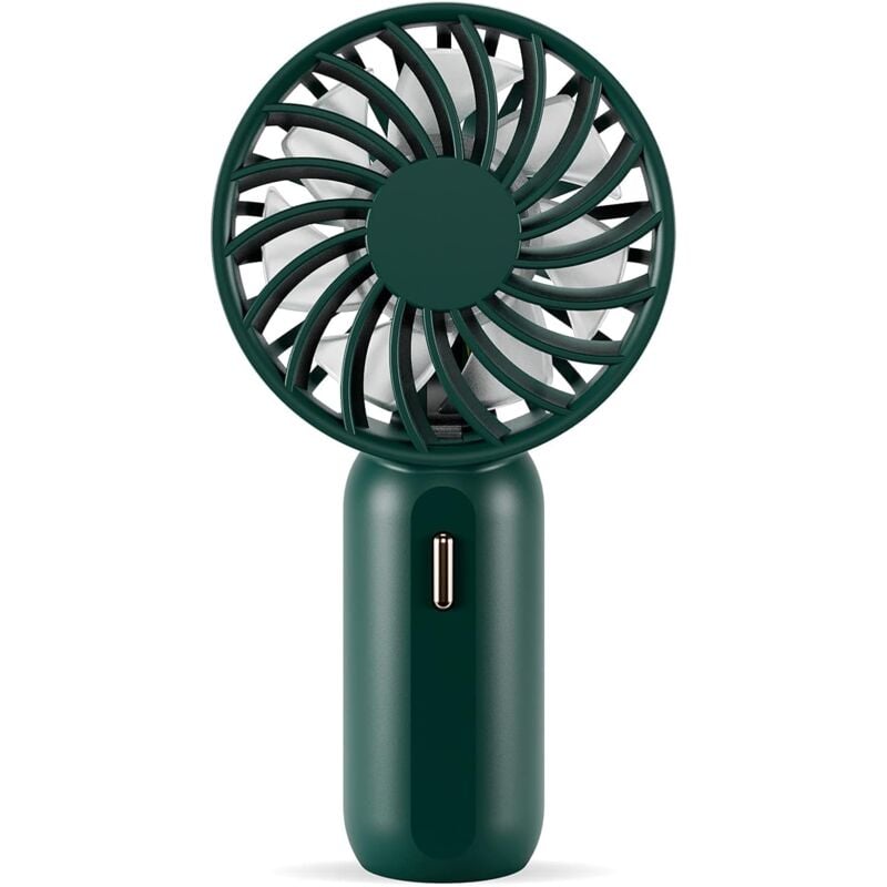 Mini Ventilateur Portable avec 3 Vitesses Réglables, Batterie Rechargeable, Cordon, Ventilateur usb Silencieux pour la Maison, Bureau et