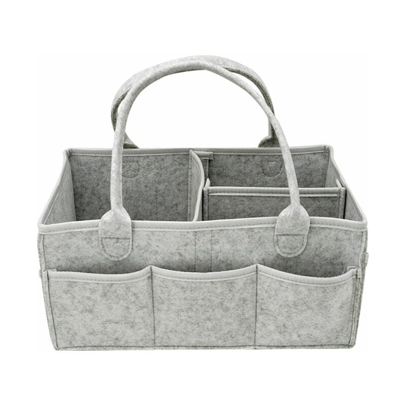 Organisateur de couches : sac portable pour table à langer et lingettes de voiture, panier de rangement