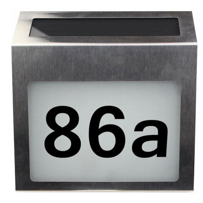 Plaque Lumineuse Led En Metal Avec Numero De Maison Et Capteur De Lumiere