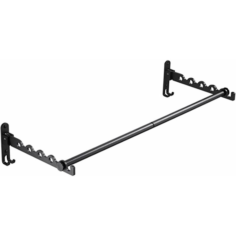 Portant à Vêtements Mural, Pliable Tringles à Vêtement Cintre Pliant Mural, Porte-Vêtements de Mur en Métal, Étendoir Séchoir à Linge pour Chambre