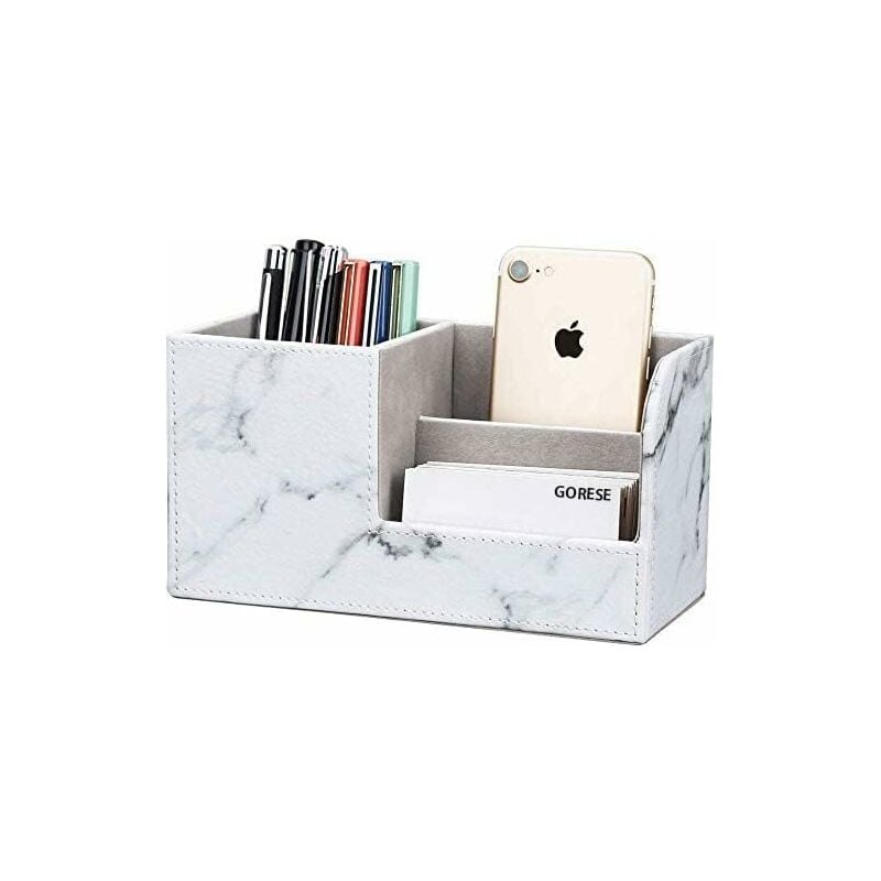 Porte-stylo Bureau - Organisateur de porte-crayons de bureau Accessoires de bureau Fournitures de bureau Organisation Décor (Blanc)