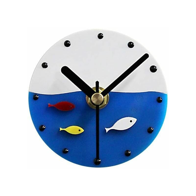 Ensoleille - Réfrigérateur magnétique style méditerranéen antique aimants de réfrigérateur étiquette horloge murale message autocollants