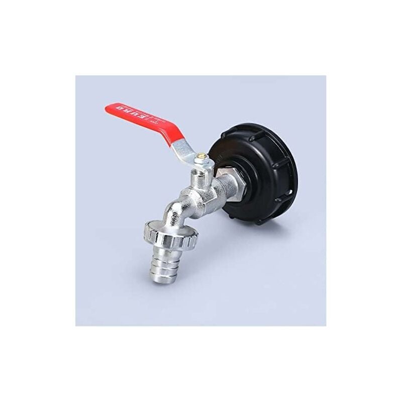 Ensoleille - Robinet Cuve 1000L Robinet Recuperateur Eau De Pluie, Adaptateur De Réservoir d'eau ibc 1/2' Double Robinet Recuperateur Eau De