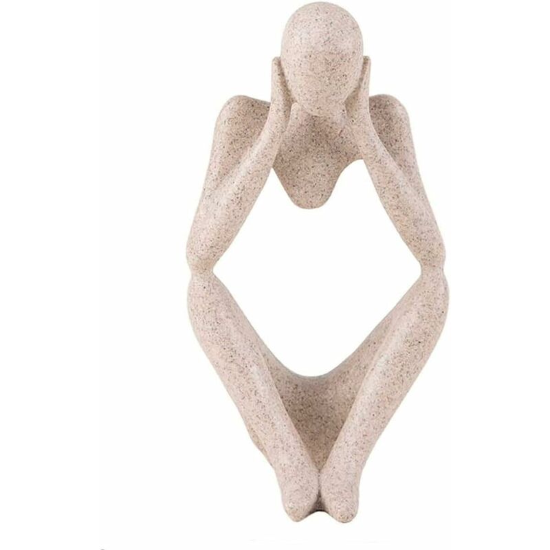 Ensoleille - Sculpture en résine, statue d'art moderne, figures décoratives abstraites, pour la décoration de salon, bureau, café, club (style 3)