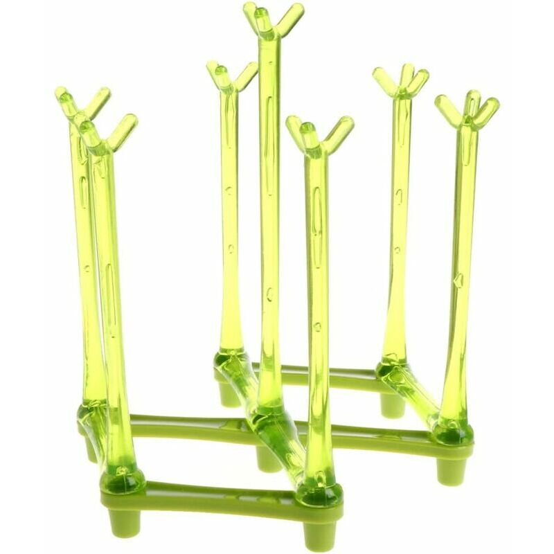 Support pour Bouteille de sèche-biberon. Porte-biberons. Porte-tétons. égouttoir Pliable - Vert
