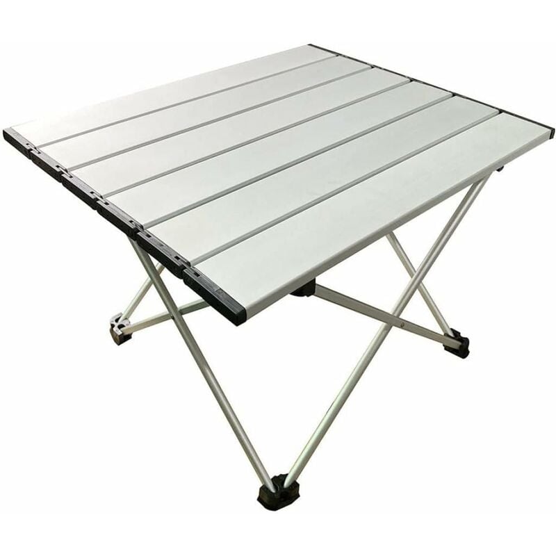 Table de camping portable, table pliante légère avec table en aluminium et sac de transport pour extérieur, camping, pique-nique, barbecue, plage,