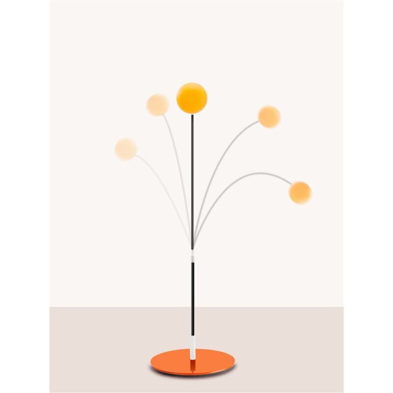 Ensoleille - Tige élastique de boule de jouet de chat, tige longue interactive peut garnir le bâton de gobelet équilibré de type ventouse de tennis