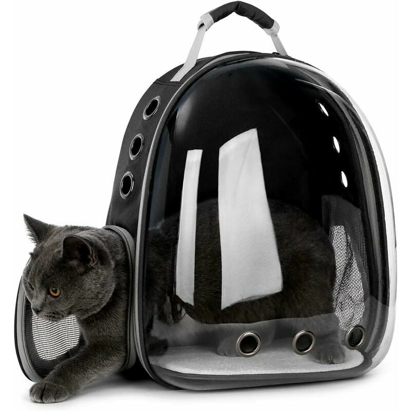 Ensoleille - Transporteur d'animaux Sac à Dos Transparent Chiens et Chats Sac de Transport Extérieur Conception de Capsule Respirante Visites à 180