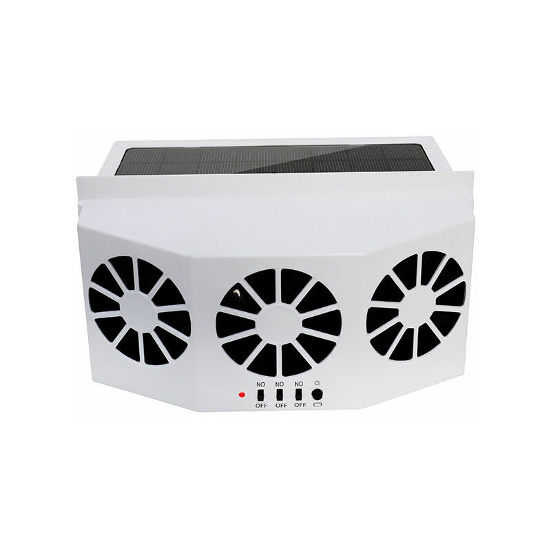 Ensoleille - Ventilateur D'air De Refroidissement Solaire De Voiture, 2400 Mah Ventilateur De Refroidissement Voiture D'échappement Solaire Et