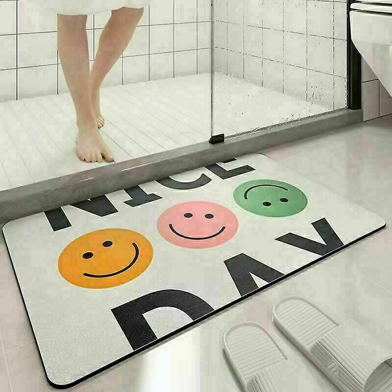 Wekity Soft Diatom Boue Absorbant Tapis de sol antidérapant Salle de bain Pied Pad Séchage rapide Tapis antidérapant31.5