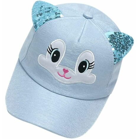 Ensoleillé Bébé Casquette Filles Garçon Chapeaux Paillette Doux Lapin Dessin Animé Sunhat Eaves Casquette De Baseball Sun Hat 1-4 Ans
