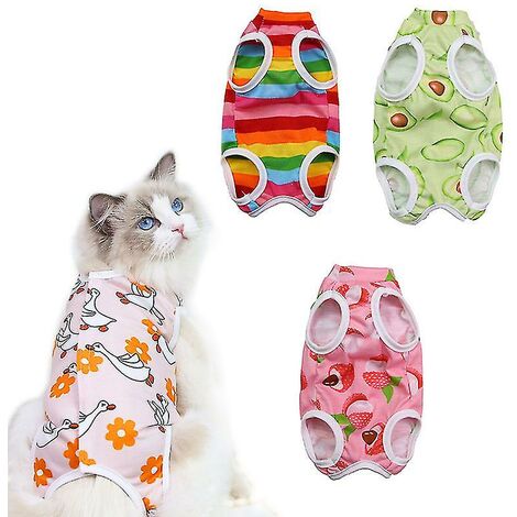 Chat Vetement De Recuperation Operatoire Gilet Blessures Medical Protection Anti Lecher Pour Chien Chat Petit Animaux Camouflage M