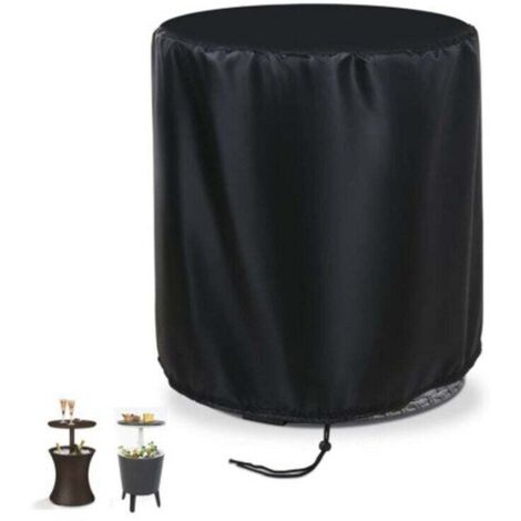 Ensoleille – Housse de table ronde 52x58cm – Tissu Oxford 190T – Protection contre intempéries – Pour refroidisseurs et tables d'extérieur